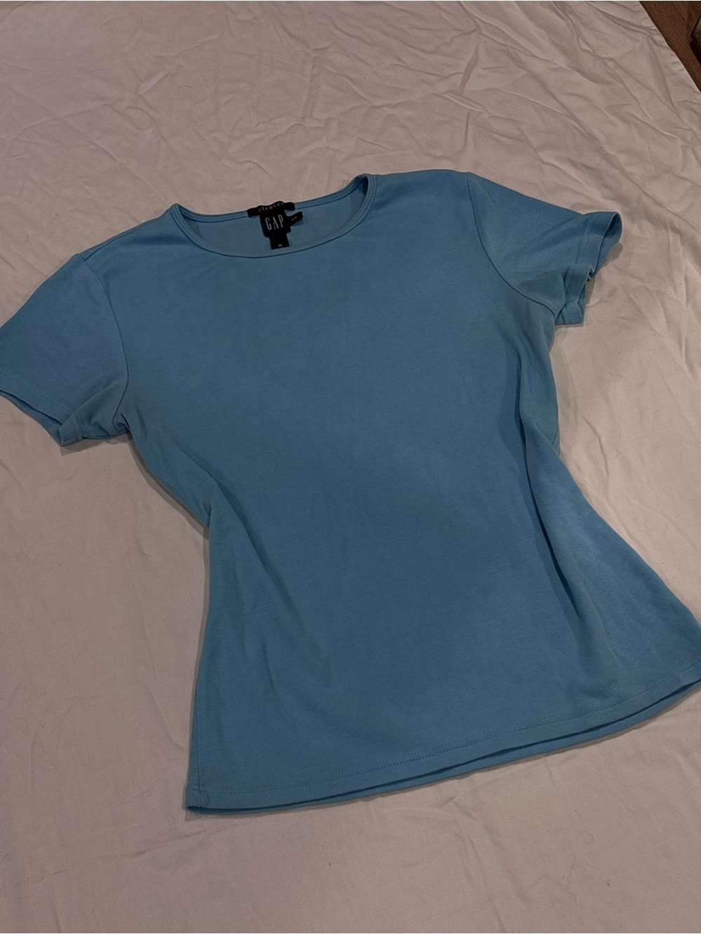 Vintage Cotton GAP Women's Light Blue Crewneck Short Sleeve Tee